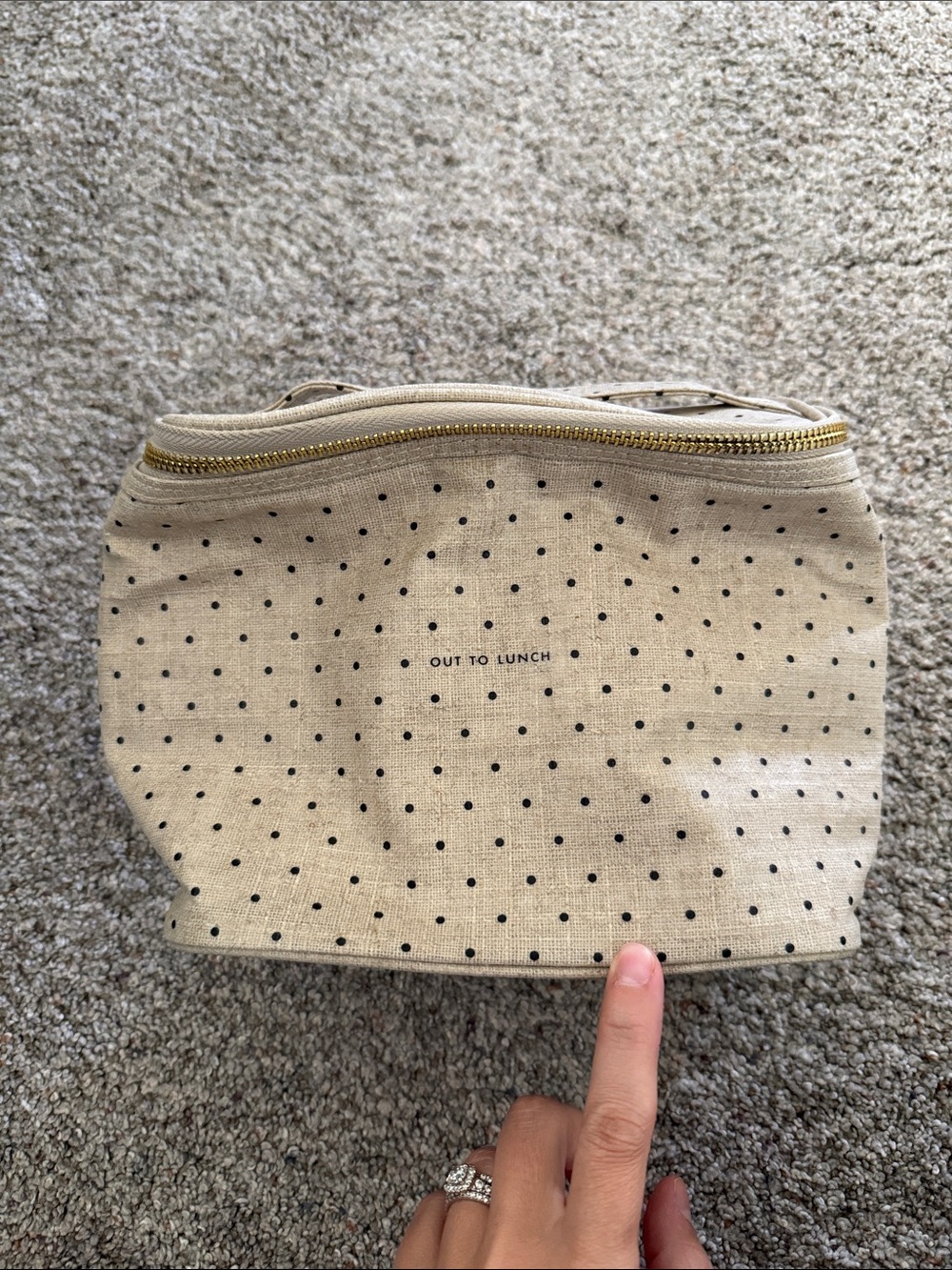 Kate Spade Out to Lunch Polka Dot Lunch Bag